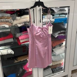 ALIX NYC pink metallic cruz dress